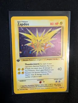 Zapdos Fossil 1st Edition Holo Rare 15/62 1999 English WOTC Pokemon TCG - Image 4
