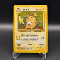Raichu - 14/62 Fossil Holo Rare - LP - Pokemon TCG WOTC Vintage 1999 - Image 1