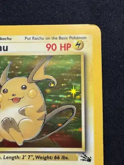 Raichu 14/62 Fossil Holo Rare Vintage WOTC 1999 Pokemon TCG Card LP - Image 3