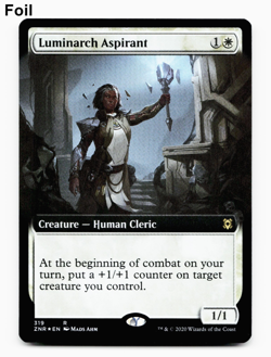 Luminarch Aspirant (Extended Art) #319 (Foil) - Zendikar Rising - MTG Magic NM/M - Image 1