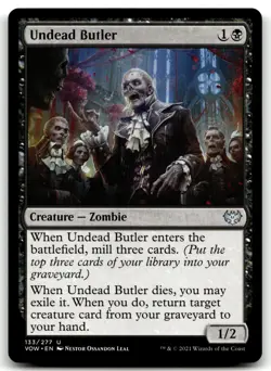 MTG Undead Butler U Innistrad: Crimson Vow 133 LP - Image 1