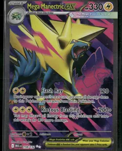 Pokemon TCG Mega Manectric EX 158/132 Mega Evolutions Ultra Rare NM - Image 1