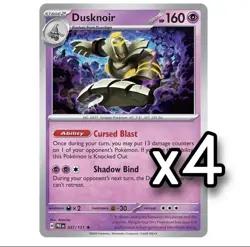 Dusknoir 037/131 Sv: Prismatic Evolutions Holo x4 Playset Pokemon - Image 1