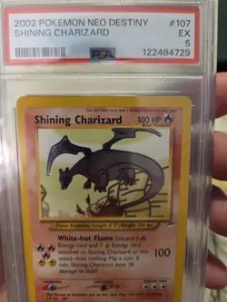 Shining Charizard Pokemon Neo Destiny 107 NM PSA 5 - Image 2
