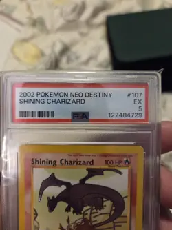 Shining Charizard Pokemon Neo Destiny 107 NM PSA 5 - Image 5