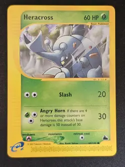 Pokemon TCG Heracross 64 Skyridge Mint Near Mint (non-holo) - Image 1