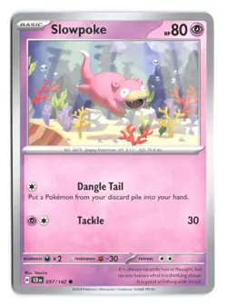 Slowpoke 57/142 Scarlet & Violet Stellar Crown Pokemon Common Non Holo - Image 1