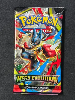 Pokemon Mega Evolution Booster Pack English Factory Sealed Lucario Artwork - Image 1