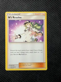 N's Resolve 200/236 Uncommon Cosmic Eclipse Pokemon Lightly Played - Image 1
