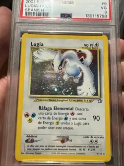 PSA 3 Very Good Lugia HOLO SPANISH Pokemon Neo Genesis WOTC SWIRL!! NICE 3 - Image 2