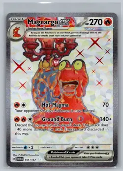 Magcargo ex 191/167 Ultra Rare Twilight Masquerade Pokemon Holo Near Mint - Image 1