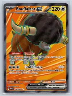 Bouffalant ex 162/086 Holo Ultra Rare White Flare Pokemon Holo Near Mint - Image 1