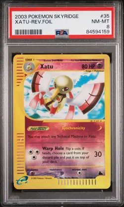 PSA 8 Xatu Reverse Holo #35 2003 Pokemon Skyridge 84594159 - Image 1