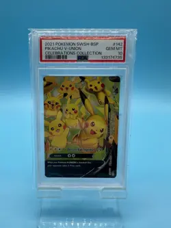 The Pokemon Company Pikachu V-Union Promo Holo SWSH142 PSA 10 English - Image 1