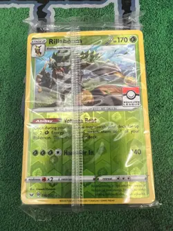 Pokemon SEALED Rillaboom 014/202 Pokemon League Promo Pack February 2020 Season! - Image 1