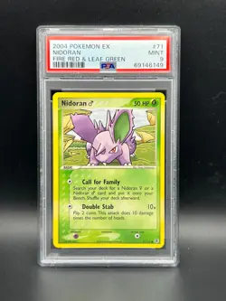 Pokemon PSA 9 MINT Nidoran 71/112 EX FireRed & LeafGreen 2004 S#6149 - Image 1