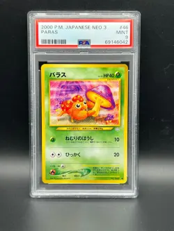 Pokemon PSA 9 MINT JAPANESE Paras (ハラス) No 046 Neo Revelation 2000 S#6042 - Image 1