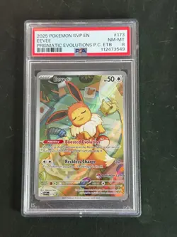 2025 Pokemon Eevee #173 Black Star Promo Pokemon Center Exclusive PSA 8 - Image 1