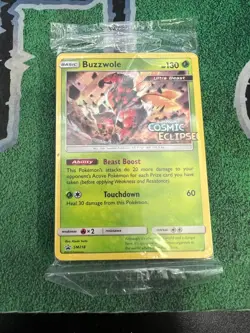 Pokemon SEALED Buzzwole SM218 SM Cosmic Eclipse Prerelease Promo Pack!! - Image 1