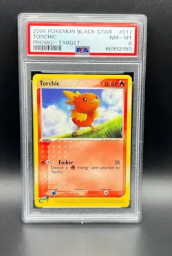 Pokemon PSA 8 NM-MT Torchic 017 Target Exclusive Black Star Promo 2004 S#2450 - Image 1
