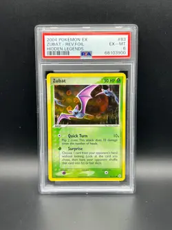 Pokemon PSA 6 EX-MT Zubat 83/101 EX Hidden Legends Reverse Holofoil 2004 S#3900 - Image 1