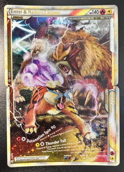 Pokemon Entei & Raikou Legend 90/95 + 91/95 (both) HGSS Unleashed Holofoil LP - Image 1