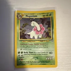 Pokemon TCG Meganium 10/111 Neo Genesis Holo Rare Unlimited English 100 HP - Image 1