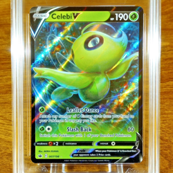 Pokemon SWSH Chilling Reign Celebi V 007/198 AGS Gem-MT 10 Holo Rare 2021 - Image 2