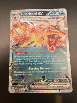 Pokemon Charizard EX 125/197 Obsidian Flames Holo Double Rare - Image 1
