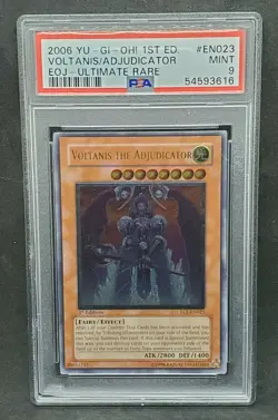 Yugioh PSA 9 MINT Voltanis the Adjudicator EOJ-EN023 1st Edition Ultimate Rare - Image 1