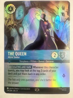 THE QUEEN Epic! DISNEY LORCANA Fabled MIRROR SEEKER 219/204 - Image 1