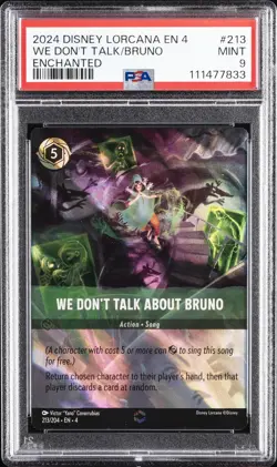2024 DISNEY LORCANA EN 4-URSULA'S RETURN #213 WE DON'T TALK ABOUT BRUNO PSA 9 - Image 1