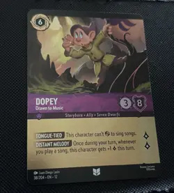 Disney Lorcana Dopey Drawn to Music NM (Foil) Uncommon Wilds Unknown - Image 2