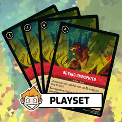 4x Be King Undisputed - Action/Song (#133) Playset - Disney Lorcana, Fabled - Image 1