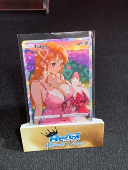 Nami Custom Fan Art Pokemon Style Heart Foil Waifu Card One Piece - Image 1