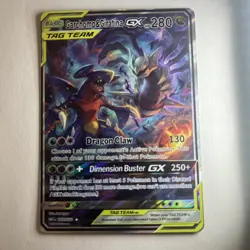 Garchomp & Giratina GX Tag, Holo ART, Full Art, This Is NOT A Pokemon Game Card - Image 1