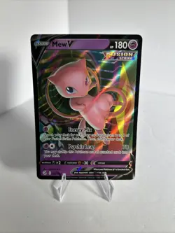 Mew V 113/264 Fusion Strike NM Full Art Ultra Rare Pokemon Card Holo - Image 1