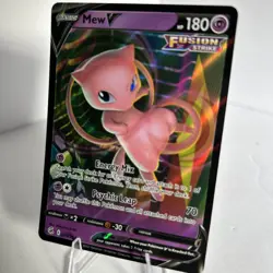 Mew V 113/264 Fusion Strike NM Full Art Ultra Rare Pokemon Card Holo - Image 3