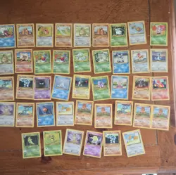 Nintendo 1999 Pokemon TCG 42 Card Lot Base Set 2 Common Uncommon - Image 1