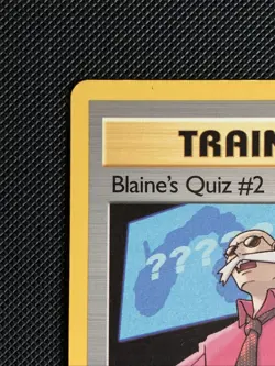 Pokemon TCG Blaine’s Quiz #2 111/132 Gym Challenge WOTC Vintage Trainer Card - Image 2