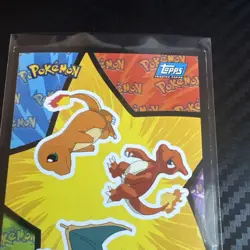 Charizard Charmeleon Charmander - Sticker/Puzzle Card Topps Pokemon MP - Image 5