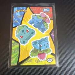 1999 Topps Pokemon Movie Sticker Cards Bulbasaur / Ivysaur / Venusaur Pk002425 - Image 1