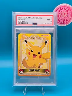 PSA 9 - 2023 Marumiya Pokemon, Pikachu, Stickers - Image 1