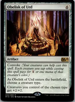 Obelisk of Urd 115 Rare Commander: Zendikar Rising Magic: The Gathering LP - Image 1