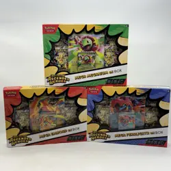 Pokemon 3x Lot Ascended Heroes Mega ex Box Set Meganium ~Emboar~ Feraligatr TCG - Image 1