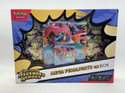 Pokemon 3x Lot Ascended Heroes Mega ex Box Set Meganium ~Emboar~ Feraligatr TCG - Image 4