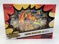 Pokemon 3x Lot Ascended Heroes Mega ex Box Set Meganium ~Emboar~ Feraligatr TCG - Image 5