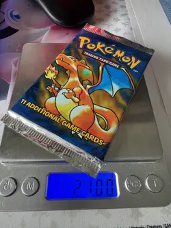 Hanger Base Set Booster Pack - Charizard Artwork Sealed - Pokemon HEAVY 21.02g - Image 1