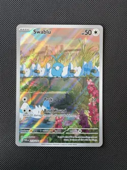 Pokemon TCG Swablu Paradox Rift 213/182 Holo Illustration Rare - Image 1
