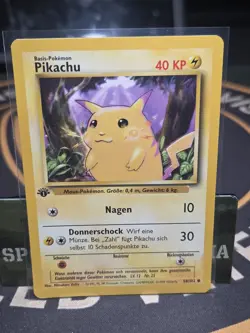 Pokemon TCG 1st Edition Base Set GERMAN Pikachu 58/102 NM - Image 1